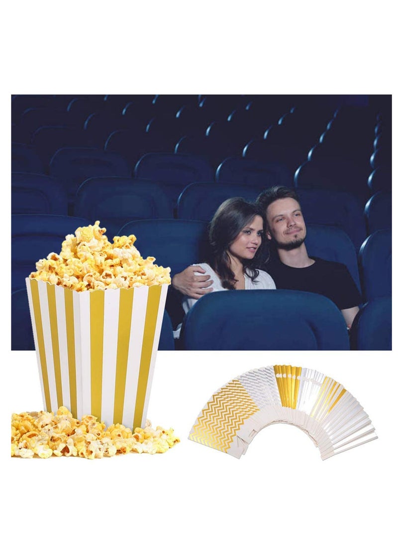 SYOSI Pack Of 54 Paper Popcorn Cardboard Candy Container for Birthday Theatre Themed Cinema Movie Nights Carnivals Party Food Boxes Bulk, Popcorn Bags Paper Candy Container - Image 2