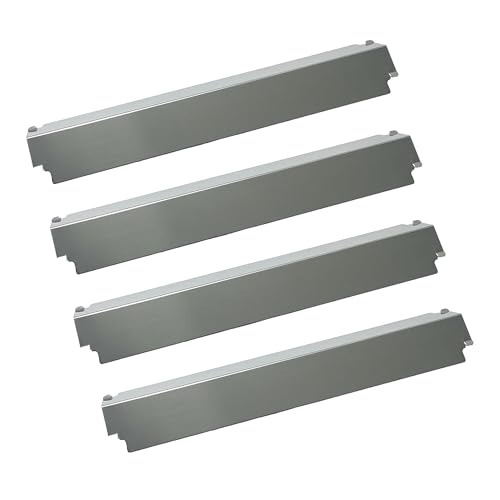 قطع غيار المتجر المباشر DP125 4 حزمة درع حراري من الفولاذ الخزفي لوحات حرارة 16 × 3 1316 بديل لشركة Charbroil يناسب Thermos يناسب Kenmore Sears ونماذج أخرى من شوايات الغاز