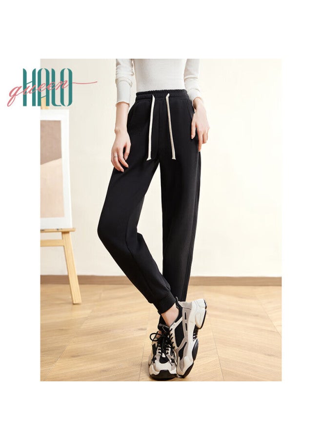 HALOQUEEN Halo Queen Women's Casual Pants, Spring And Autumn, Drawstring Elastic Waist, Tapered Leg Pants, Fashionable Versatile Loose-fitting Sweatpants, New Product - Image 3
