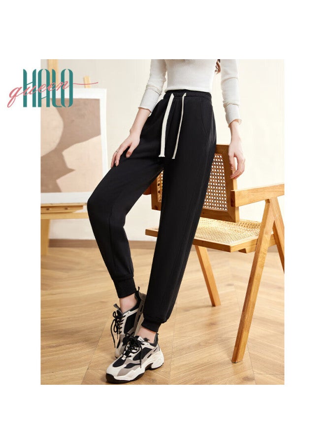 HALOQUEEN Halo Queen Women's Casual Pants, Spring And Autumn, Drawstring Elastic Waist, Tapered Leg Pants, Fashionable Versatile Loose-fitting Sweatpants, New Product - Image 2