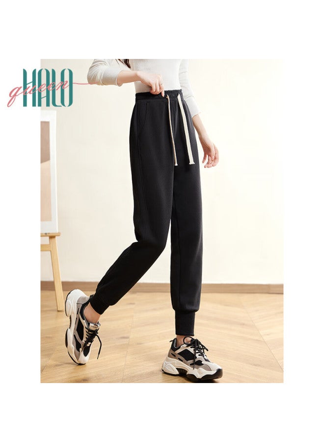 HALOQUEEN Halo Queen Women's Casual Pants, Spring And Autumn, Drawstring Elastic Waist, Tapered Leg Pants, Fashionable Versatile Loose-fitting Sweatpants, New Product - Image 4