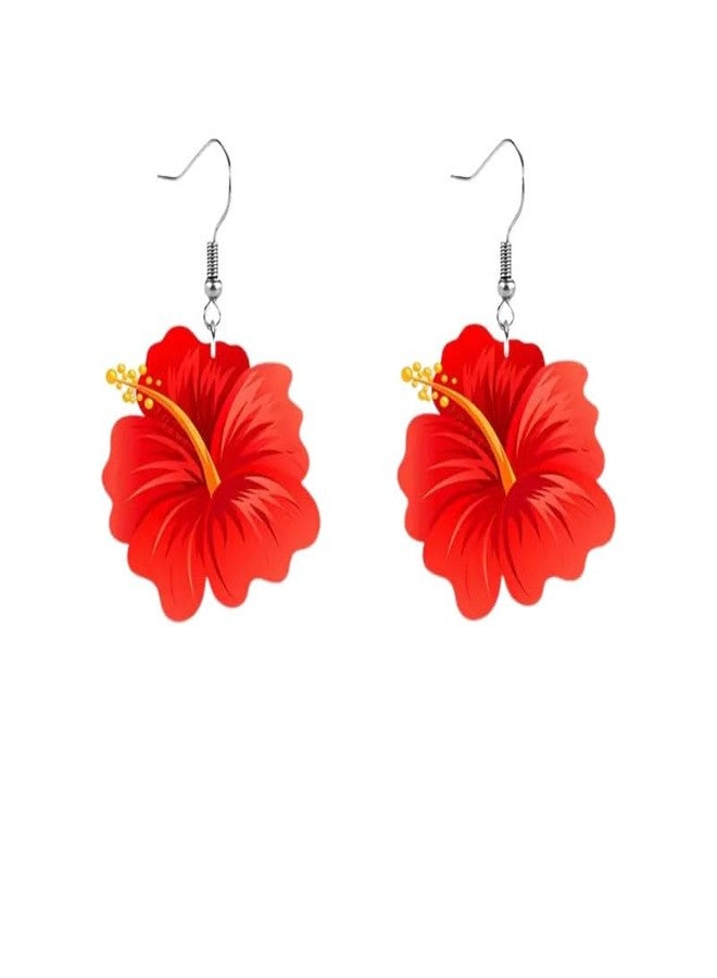 FENSIR® Big Red Flower Creative Earrings Literary Flower Earrings for Women - Style 1 - Image 3