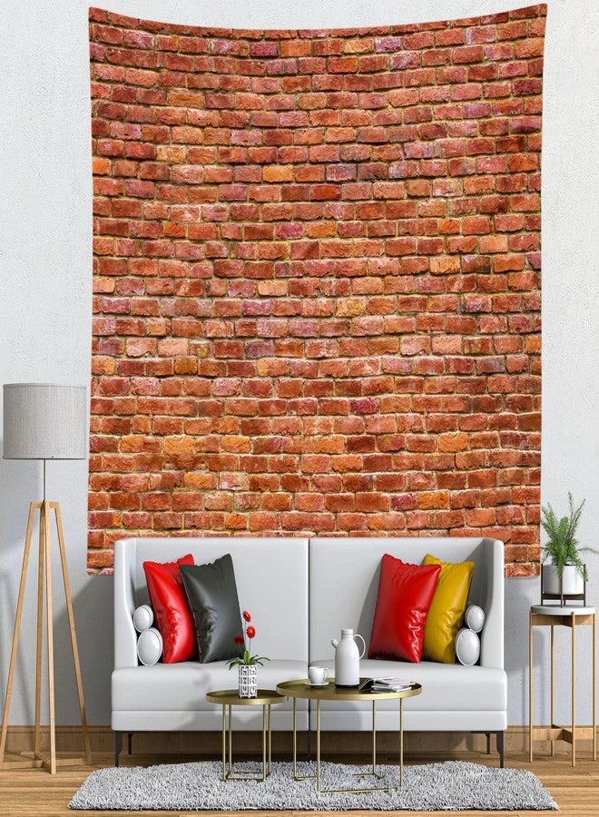 Loccor Red Brick Wall Tapestry Vintage Red Brick Stone Wall Texture Tapestry for Kids Adults Bedroom Living Room Dorm Home Aesthetic Decor 80''x60'' - Image 4