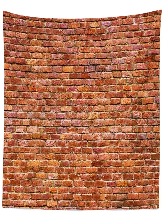 Loccor Red Brick Wall Tapestry Vintage Red Brick Stone Wall Texture Tapestry for Kids Adults Bedroom Living Room Dorm Home Aesthetic Decor 80''x60'' - Image 1