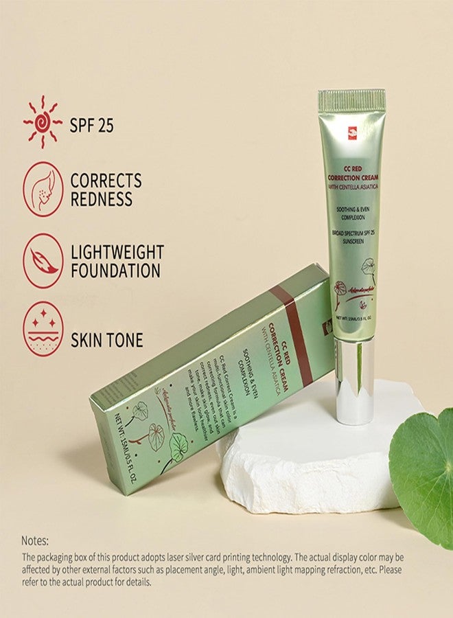 DLZZRS CC Water-Gel Correction Cream, SPF 25 Moisturizing Cream With Centella, Calms Skin, Lightweight, Color Correct Formula for Red Skin, Hydration & SPF Protection, Tone‑Perfecting Primer - Image 4