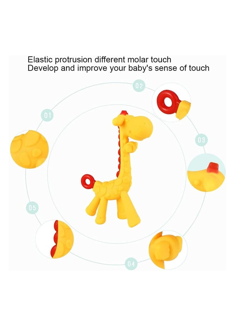 SYOSI Teething Toys for Baby Natural Silicone Teether Set Fruit Feeder Teethers for Babies Fruit Feeders for Newborn Free Natural Organic Freezer Safe for Infants and Toddlers Toy BPA-Free  - Image 5