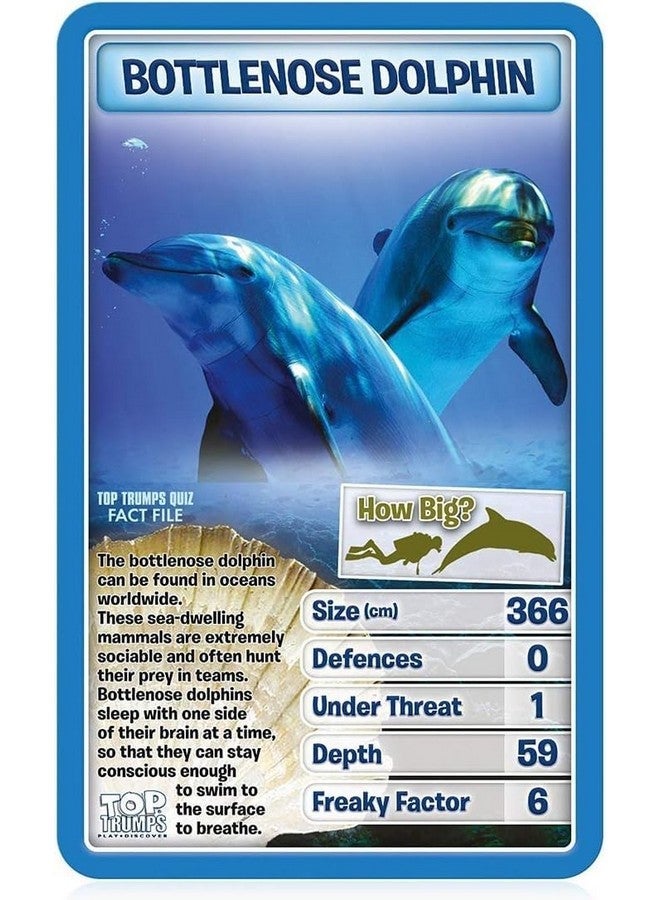 توب ترامبس مخلوقات لعبة الورق الكلاسيكية العميقة ، تعرف على حقائق عن قنديل البحر الأزرق والأخطبوط وطيور البطريق في هذه اللعبة التعليمية المليئة بالهدايا واللعبة للأولاد والبنات الذين تتراوح أعمارهم بين 6 سنوات - Image 2