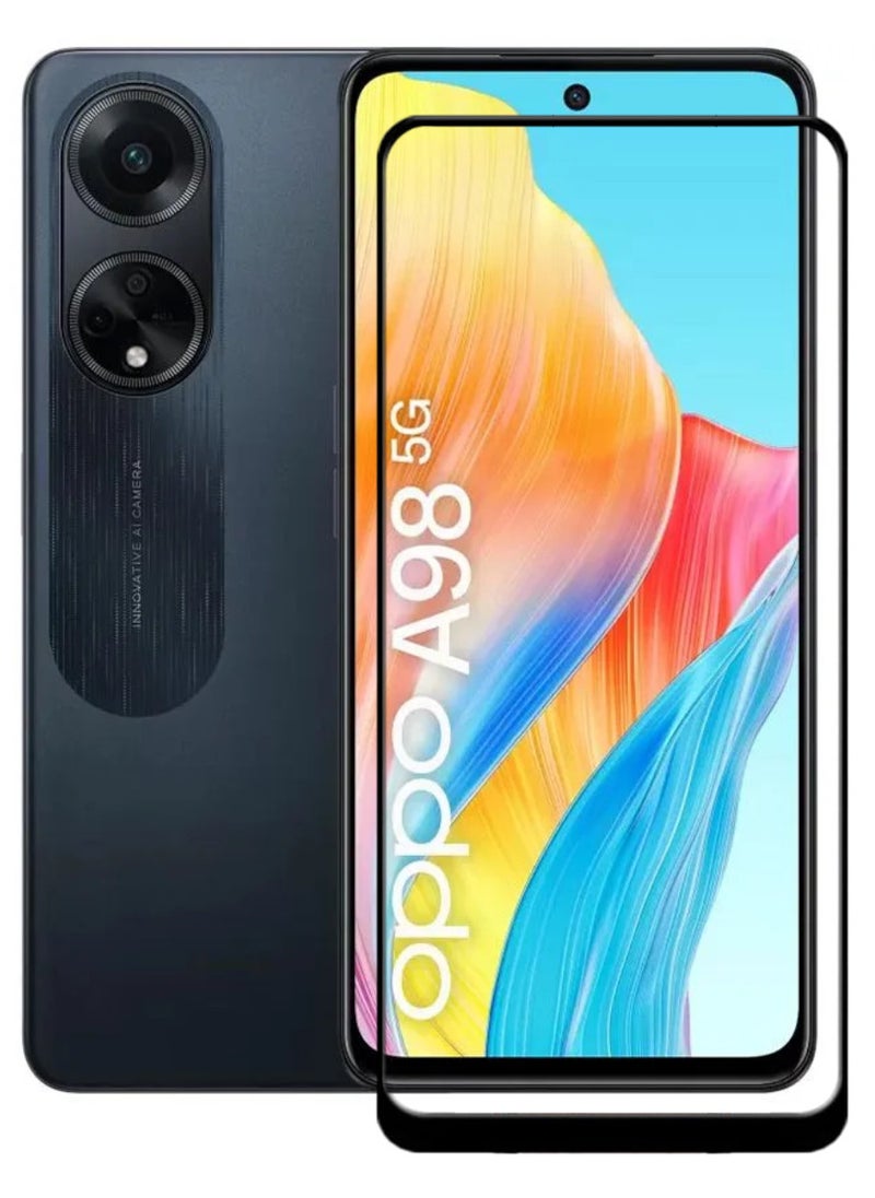 ACLIX Antistatic ESD Dustproof Premium Quality High Definition Tempered Glass Screen Protector Designed For Oppo A98 - Image 1