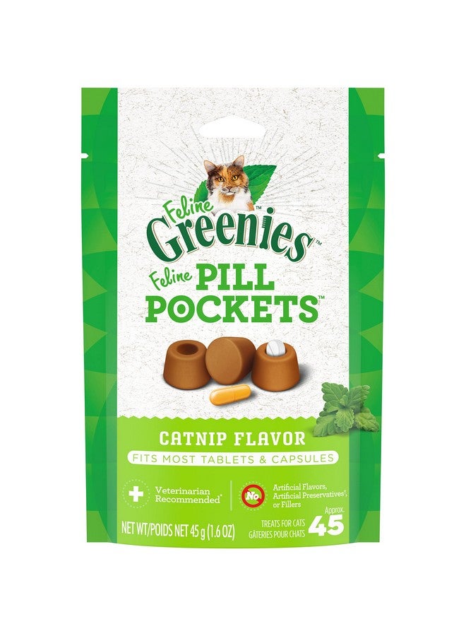 جرينيز أكياس حبوب جرينيز للقطط، مكافآت طبيعية طرية بنكهة النعناع البري، 1.6 أونصة (45 مكافأة) - Image 1