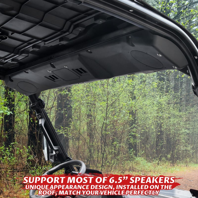 SAUTVS Ranger Front Roof Liner 2019-2025, Front Overhead 6.5" Speaker Pods System Roof Liner for Polaris Ranger 1000 XP 1000 / Crew 2019-2025 Accessories - Image 5