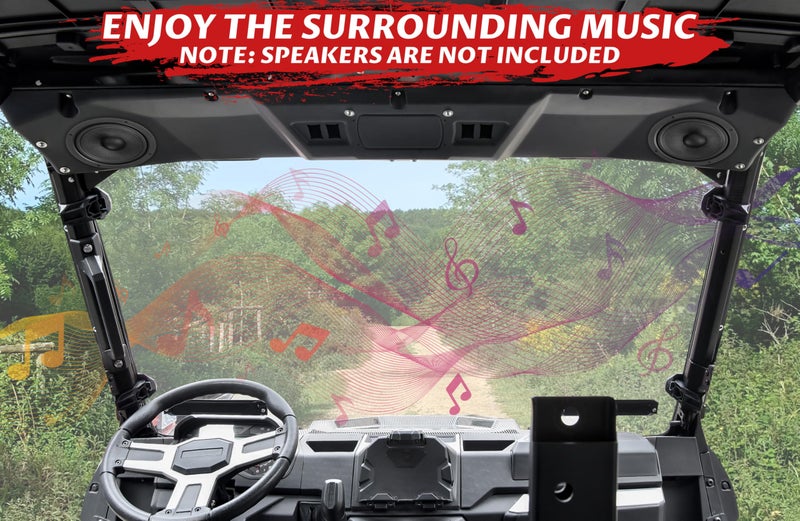 SAUTVS Ranger Front Roof Liner 2019-2025, Front Overhead 6.5" Speaker Pods System Roof Liner for Polaris Ranger 1000 XP 1000 / Crew 2019-2025 Accessories - Image 3