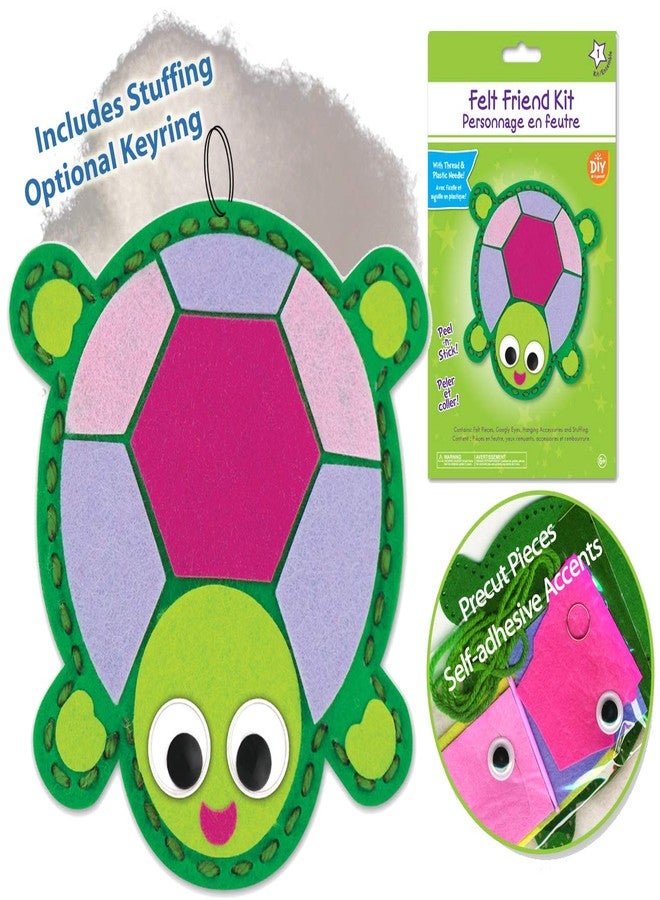AoneFun Turtle Project Kit Beginner Sewing Kit for Kids My First Sewing Kit Felt Animal Kit Art Projects for Preschoolers Sewing Kit Toddler Sewing Kit Felt Sewing Kit for Kids Sewing Kit Sewing for Beginners - Image 1