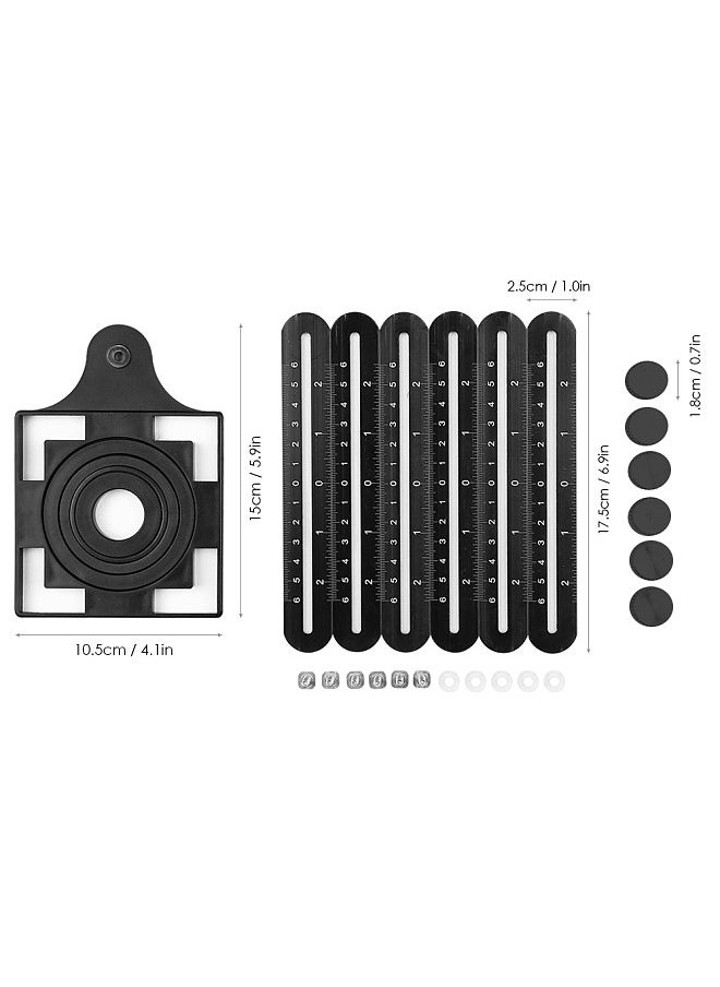 Generic Universal Ruler, Aluminum Alloy Multi Angle Measuring Tool, Laser Engraved Marking, for Professional Builders Craftsmen Engineer DIY  - Image 2