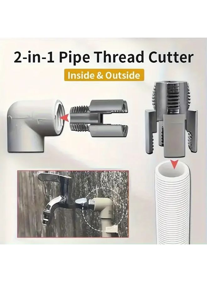 2pcs PPR Pipe Threading Tool Set With Tap And Cutting Knife For 1 2 Inch Internal External Thread - Image 2