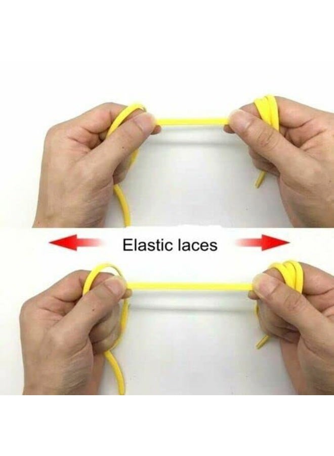 Boolavard Elastic No Tie Shoe Laces For Adults,Kids,Elderly,System With Elastic Shoe Laces (2 Pairs) (White) - Image 3