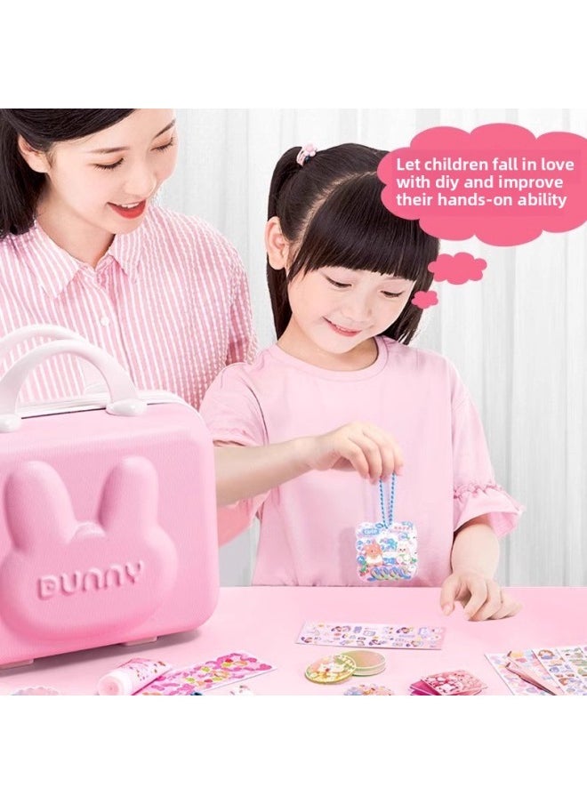 Cream Gel Goo Card Suit Sticker Full Set Of Girls Handmade DIY Toy Material Goo Card Hand Account Children's Toys-Color:Cream Goo Card Suit 790 [little Girl 3D Password Box]]  - Image 4