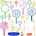 REZUCREY 27 Pcs Big Bubble Wands Toys Set Giant Bubble Wands with Tray for Kids Summer Outdoor Toys Bubbles Party Favors Bubbles Maker Bulk for Kids Toddlers Boys Girls Age 3 4 5 6 7 8 - Image 2