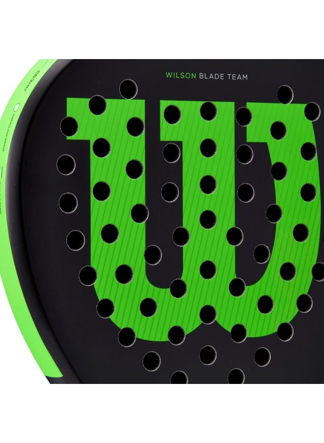 Wilson padel-racket blade team v2, fibreglass/eva, 370 g, black/neon-green - Image 5