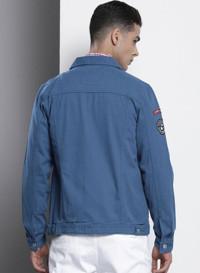 The Indian Garage Co Men Slim Fit Solid Round Neck Long Sleeves Jacket - Image 2