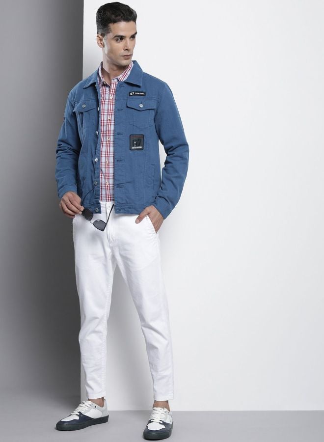 The Indian Garage Co Men Slim Fit Solid Round Neck Long Sleeves Jacket - Image 4