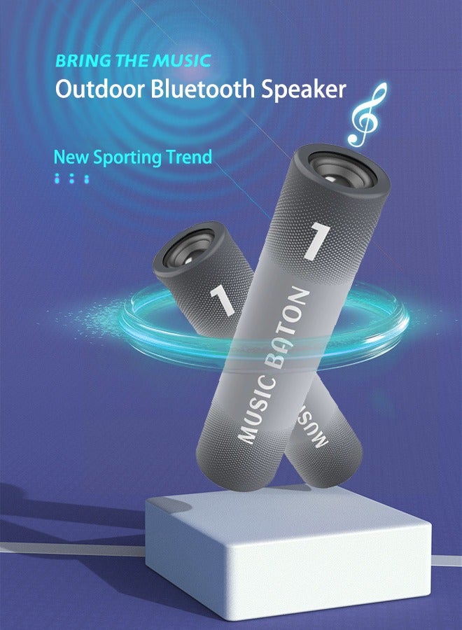 Wireless Outdoor Bluetooth Speaker, Baton Styled Portable Sports Speaker, 3000mah Large Capacity Rechargeable Treasure, High Fidelity Full-Range Speaker, Suitable For Outdoor Running, Cycling, Hiking, Camping And Other Occasions