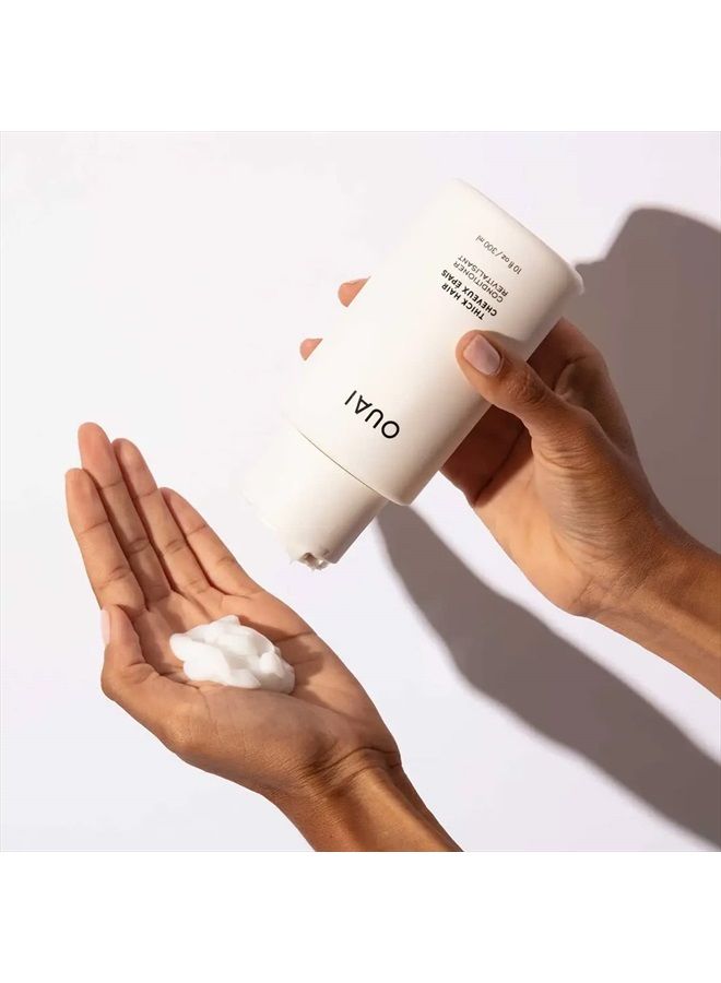 Ouai مكيف سميك. تقوية الكيراتين وجذور الخطمي وزبدة الشيا وزيت الأفوكادو لتغذية الشعر الجاف السميك وتنعيم الشعر المجعد. خالي من البارابين والكبريتات والفثالات (10 أونصة) - Image 3