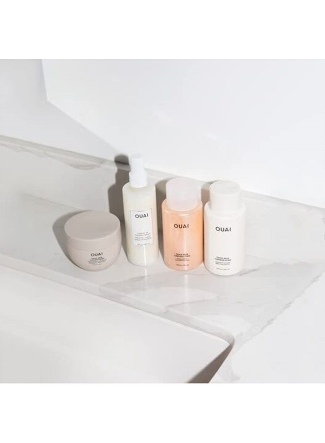 Ouai مكيف سميك. تقوية الكيراتين وجذور الخطمي وزبدة الشيا وزيت الأفوكادو لتغذية الشعر الجاف السميك وتنعيم الشعر المجعد. خالي من البارابين والكبريتات والفثالات (10 أونصة) - Image 5