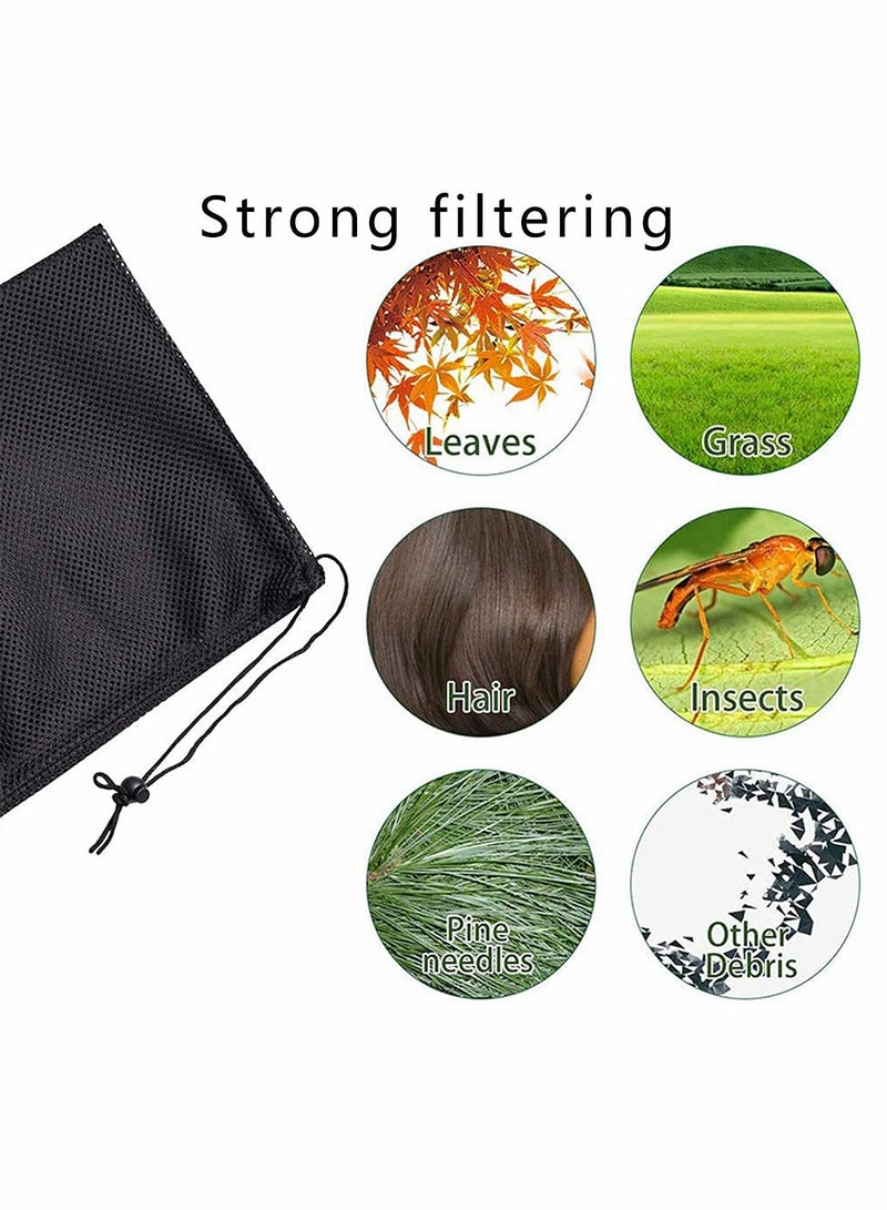 SOLARAE Pump Barrier Bag, Pond Mesh Pump Filter Bag with Drawstring, for Pond Biofilters Aquarium Filtration and Outdoor Swimming Pool, Black Media Bags - Image 5