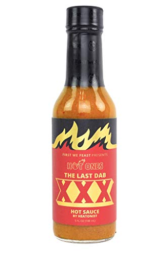Hot Ones Last Dab Hot Sauce The Last Dab XXX, Pepper X is the World's Hottest Pepper: Chili-Pepper, Chocolate & Peach, Three Distinct Strains Clock Over 3 Million Scoville Heat Units, 5 fl oz Bottle - Image 1