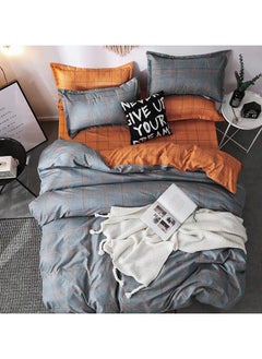 AL RAID Single Size Bed Sheet Set| Cozy, Durable & Easy Care Bedding | 4PCS Bedding Set Includes 1 Duvet Cover 160x210 cm, 1 Fitted Sheet 120x200+20 cm, 2 Pillowcases 50x75 cm | Soft & Durable Bedding 