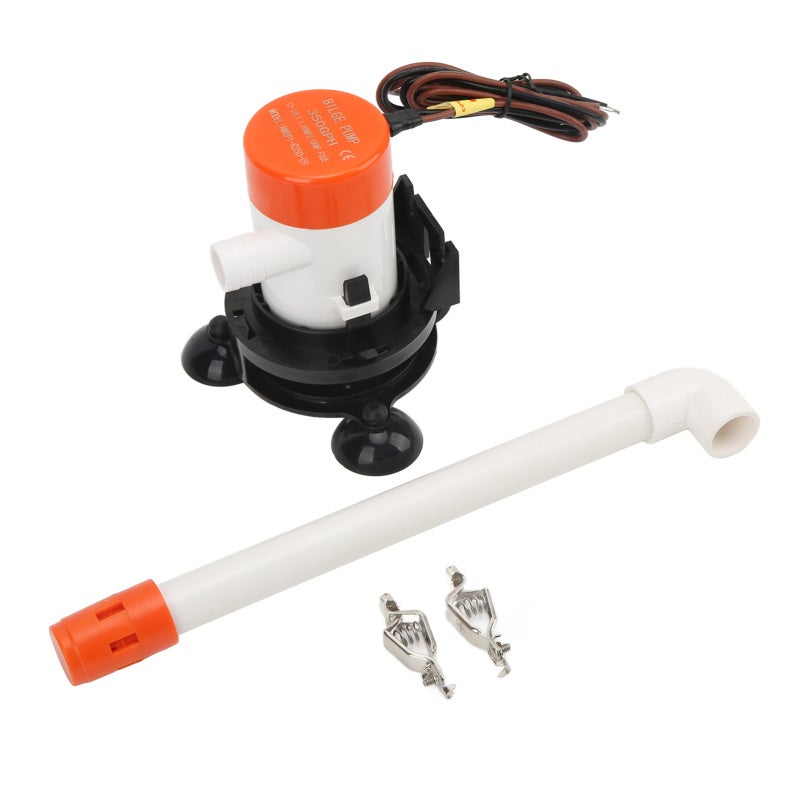 Livewell Pump 12V 350GPH Adjustable Flow - Strong Saltwater Freshwater Adaptability Aerator Pump for Marine Fishing, Bait Tank Maintenance - Image 3