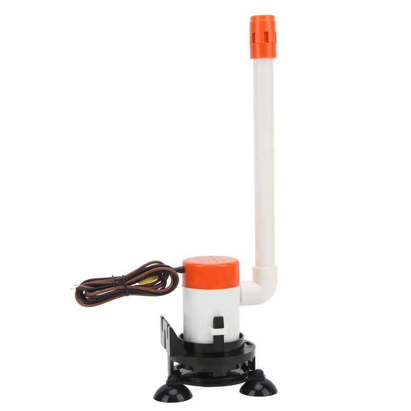 Livewell Pump 12V 350GPH Adjustable Flow - Strong Saltwater Freshwater Adaptability Aerator Pump for Marine Fishing, Bait Tank Maintenance - Image 4
