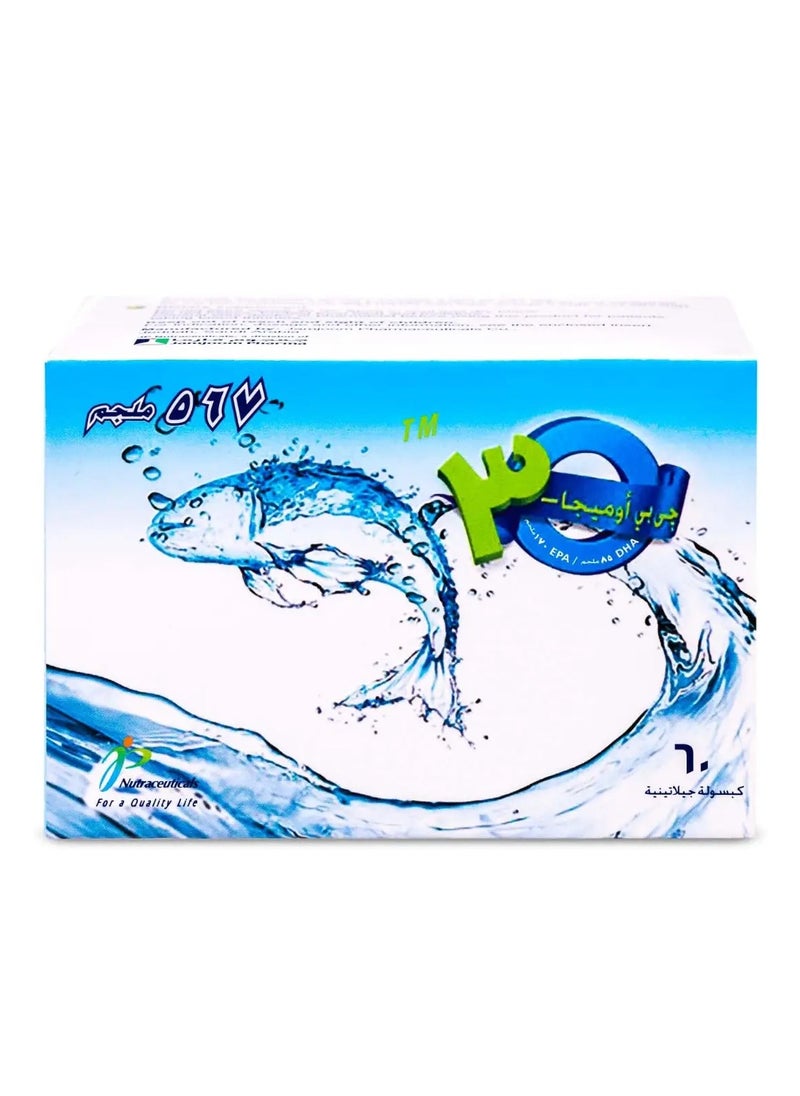 JP Neutraceuticals JP Omega 3 Fish Oil 567 mg 60 Capsules  - Image 1