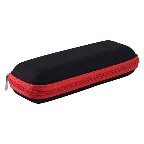 VIVID Vision Unisex Adult Lightweight Eyewear Specs Case Cover | Protect Eye Glasses | Chashma Dibbi | Spectacle Box | Closure - ZIPPER | Fabric | IC-358 | Black-Red - Image 1