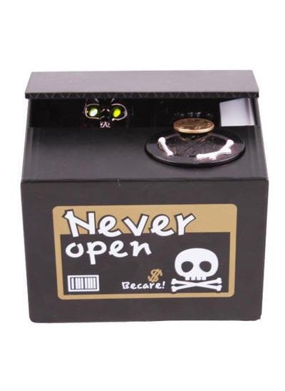 Generic - EVIL SPIRITS BANK will be called Skull ghost piggy BANK stealing money cat stealing money Ghost Trick piggy BANK Pink Cute Cat - Image 1