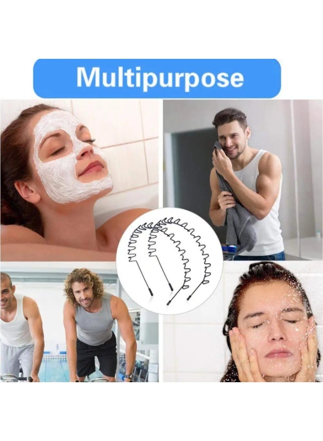 Jagravo Pack of 3 Metal Hair Band for Men & Women – Non-Slip, Durable Headband for Sports - Image 5