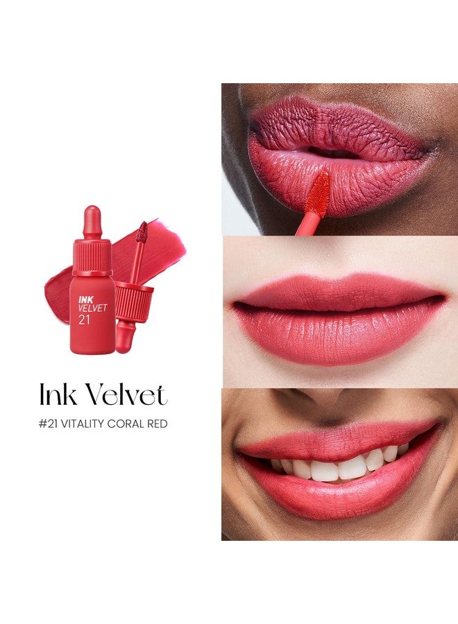Peripera Ink the Velvet 4g 21 Vitality Coral Red - Image 3
