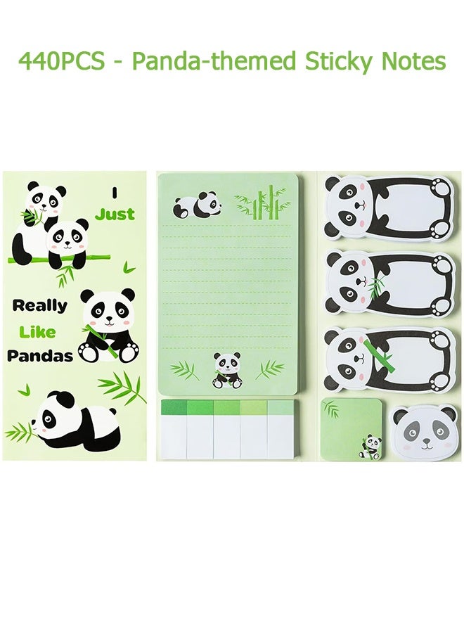 دبليو أف أف أو مجموعة 440 ورقة من الملاحظات اللاصقة اللطيفة - مجموعة ملاحظات لاصقة بعنوان "أنا أحب الباندا جدًا" - مفكرات لاصقة برسوم كرتونية لطيفة للباندا، مع فواصل حيوانات، دفاتر ملاحظات للكتابة، العودة إلى المدرسة، مستلزمات المكتب - كهدايا تقدير للمعلمين، ومستحضرات لحفلات المدرسة والمكتب. - Image 1