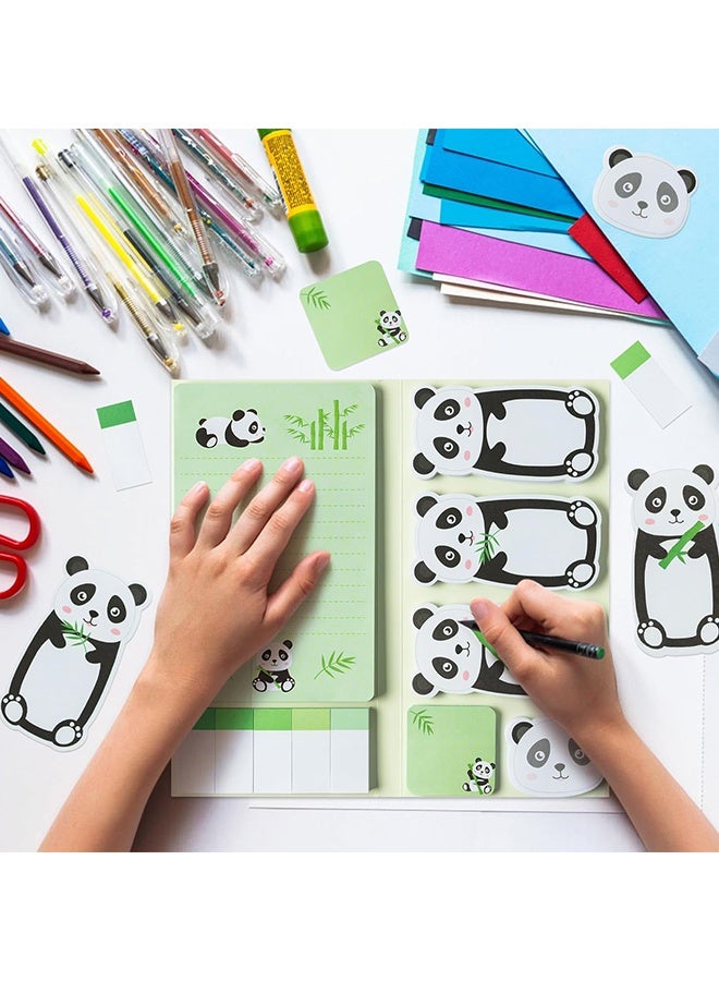 دبليو أف أف أو مجموعة 440 ورقة من الملاحظات اللاصقة اللطيفة - مجموعة ملاحظات لاصقة بعنوان "أنا أحب الباندا جدًا" - مفكرات لاصقة برسوم كرتونية لطيفة للباندا، مع فواصل حيوانات، دفاتر ملاحظات للكتابة، العودة إلى المدرسة، مستلزمات المكتب - كهدايا تقدير للمعلمين، ومستحضرات لحفلات المدرسة والمكتب. - Image 3