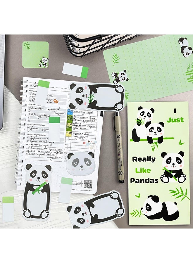 دبليو أف أف أو مجموعة 440 ورقة من الملاحظات اللاصقة اللطيفة - مجموعة ملاحظات لاصقة بعنوان "أنا أحب الباندا جدًا" - مفكرات لاصقة برسوم كرتونية لطيفة للباندا، مع فواصل حيوانات، دفاتر ملاحظات للكتابة، العودة إلى المدرسة، مستلزمات المكتب - كهدايا تقدير للمعلمين، ومستحضرات لحفلات المدرسة والمكتب. - Image 4