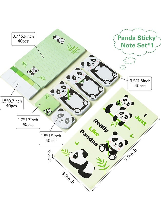 دبليو أف أف أو مجموعة 440 ورقة من الملاحظات اللاصقة اللطيفة - مجموعة ملاحظات لاصقة بعنوان "أنا أحب الباندا جدًا" - مفكرات لاصقة برسوم كرتونية لطيفة للباندا، مع فواصل حيوانات، دفاتر ملاحظات للكتابة، العودة إلى المدرسة، مستلزمات المكتب - كهدايا تقدير للمعلمين، ومستحضرات لحفلات المدرسة والمكتب. - Image 2