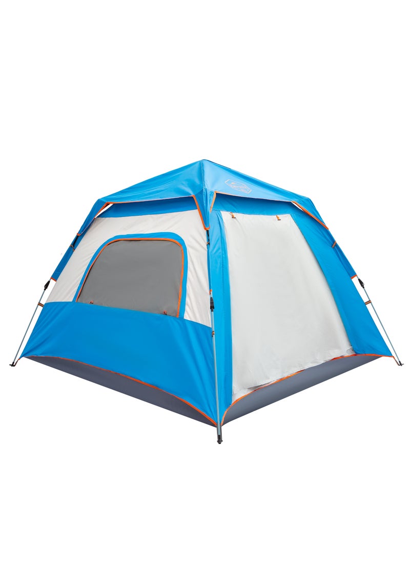 Eatronix - Easy Setup Pop Up Camping Tent-Double Layered D210 Polyester with Anti-UV Coating, Dust and Wind Proof, 240L x 240W x 155H cm, 4.5kg, Water-Proof, Automatic - Image 1