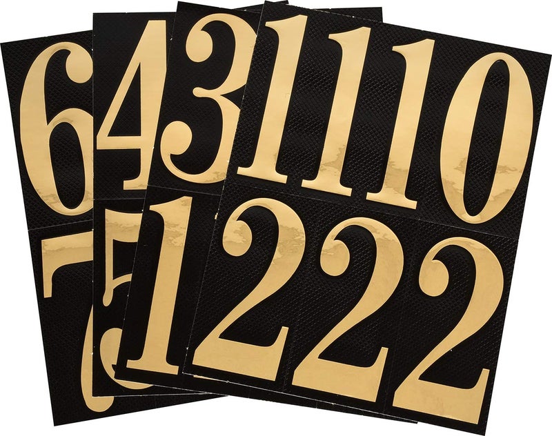 Hillman 842276 Black and Gold Mailbox Number Pack, 3-Inch - Image 2
