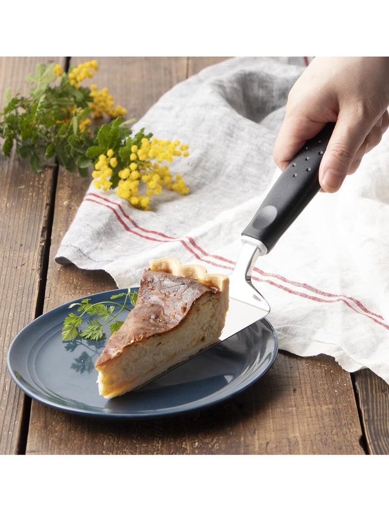 Slanted Edge Dough Cutter, Cake Smoother, Pie Slicer, Wide Stainless Steel Blade  - Image 2