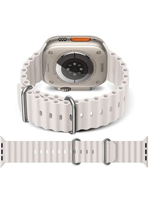 Newest Silicone Ocean Watch Band For Apple Watch Series 8 7 6 5 4 3 2 1 SE Compatible With Apple Watch Band 38mm 40mm 41mm Replacement Women Mens, Sport  slides Strap for iWatch Ultra