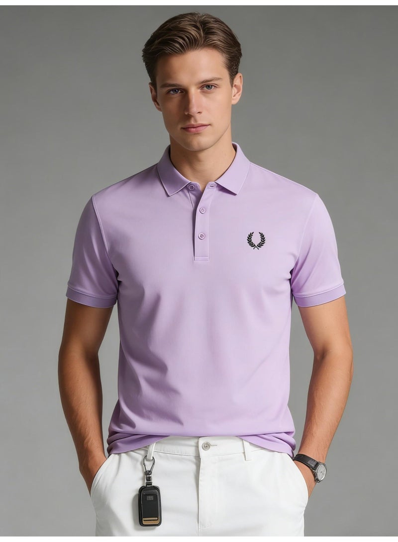 Fred Perry  double-pointed Polo shirt | Men's Polo shirt with white striped collar and cuffs, classic modern style, creating timeless casual fashion. - Image 5