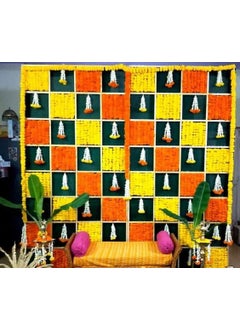 SP SELLPLUS Sellplus Backdrop Setup for Mehndi haldi Marrige Pooja ganpati Home Decoration Combo of Marigold Strings Set 42 
