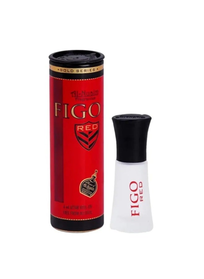 Al Nuaim Al-Nuaim Barrel Series Figo Red Attar Roll On Perfume Oil 6ml | Alcohol Free Concentrated Ittar for Men & Women | Long Lasting Fruity Floral Woody Musky Fragrance | Premium Arabic Perfume Oil Pocket Size - Image 1
