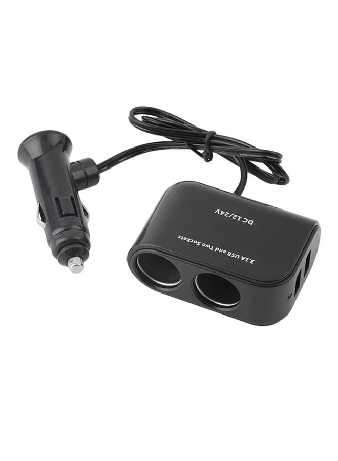 OUTAD 2 Socket Splitter Black - Image 1