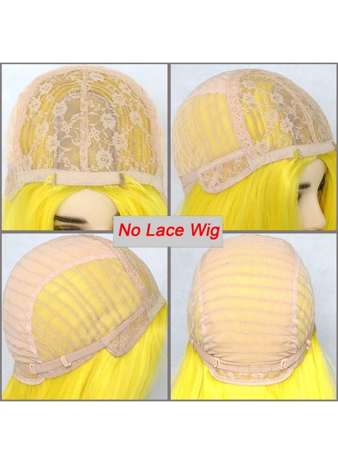 BLUPLE - Platinum Blonde 60 Synthetic Wig Long Natural Wavy Heat Resistant Synthetic Hair Replacement Full Wigs Middle Part For Women 22 Inch (No Lace Wig) - Image 1